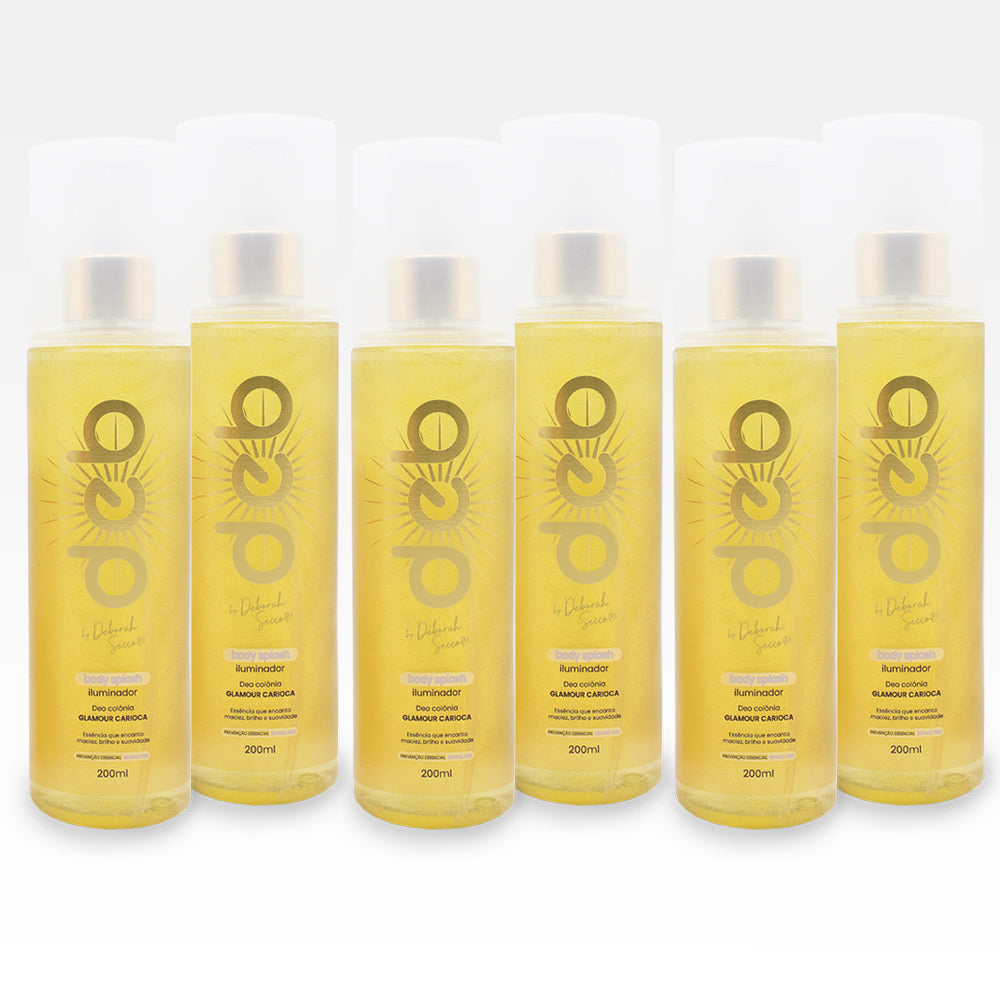 Kit 6 Body Splash Glamour Carioca